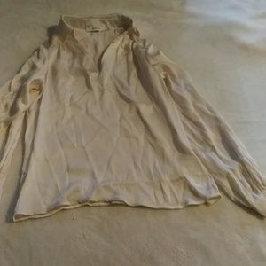 Off white long sleeve blouse